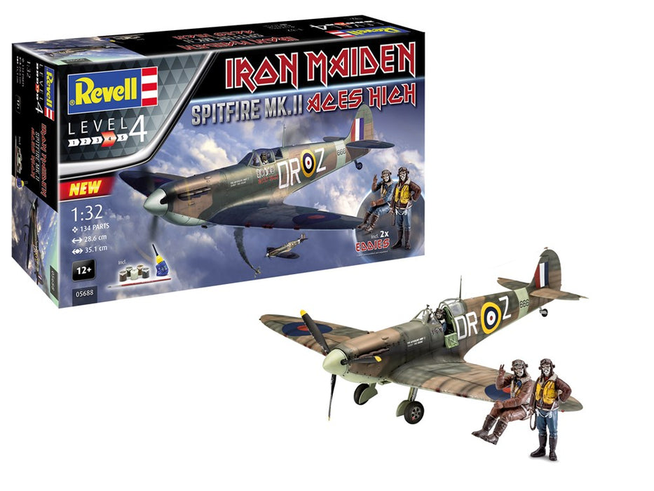 Revell 05688 Gift Set: 1/32 Spitfire Mk II "Aces High" Iron Maiden Edition