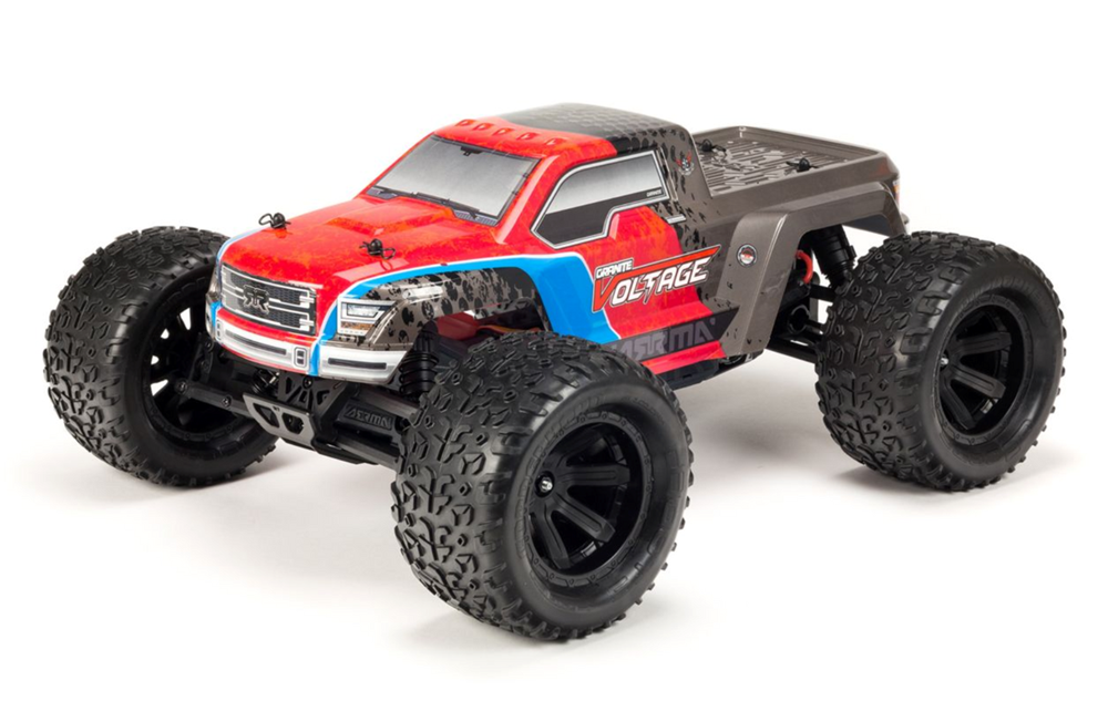 ARRMA ARA102727IT3 Granite Voltage 2WD Mega 1/10 MT RTR Red/Black Includes Metal Gear Savox Servo NiMh Battery & Charger