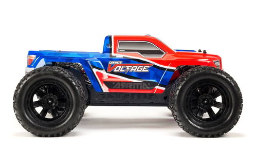 ARRMA ARA102727IT1 Granite Voltage 2WD Mega 1/10 MT RTR Red/Blue Includes Metal Gear Savox Servo NiMh Battery & Charger