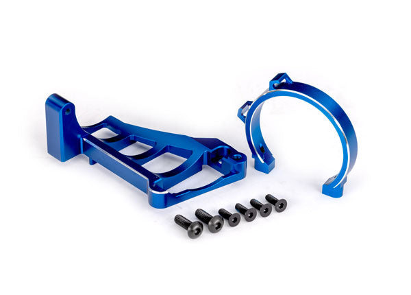 Traxxas 10262-BLUE Motor Mounts Blue Alum For 3483