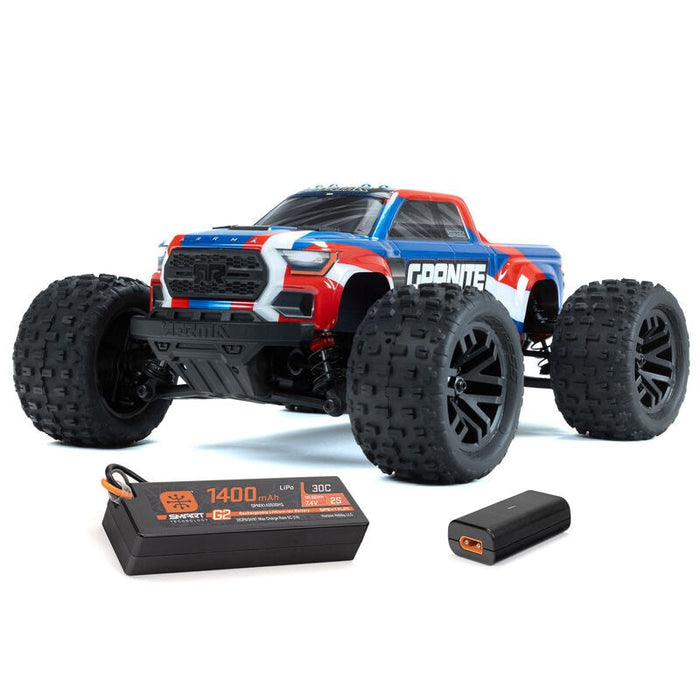 ARRMA ARA2102T1 1/18 Granite Grom Mega 380 Brushed 4X4 Monster Truck RTR Blue