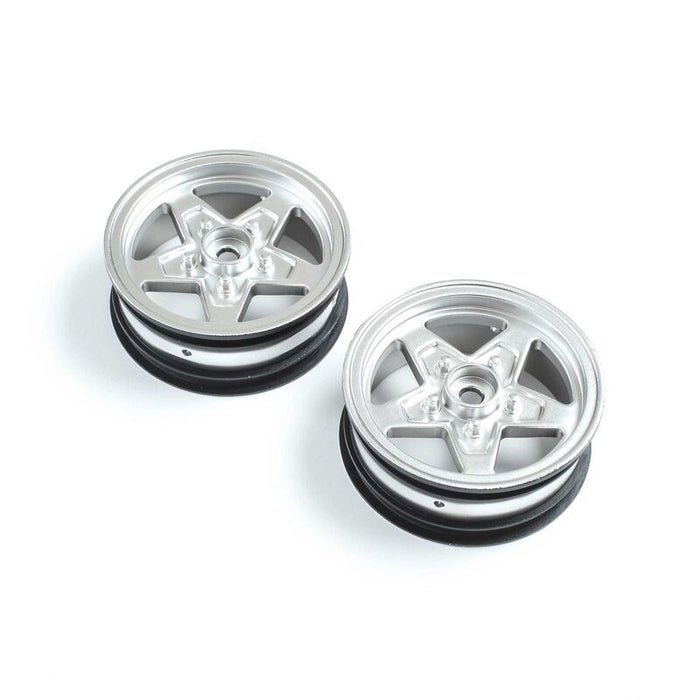 TLR LOSI LOS43047 Front Wheel Satin Chrome (2): 22S Drag