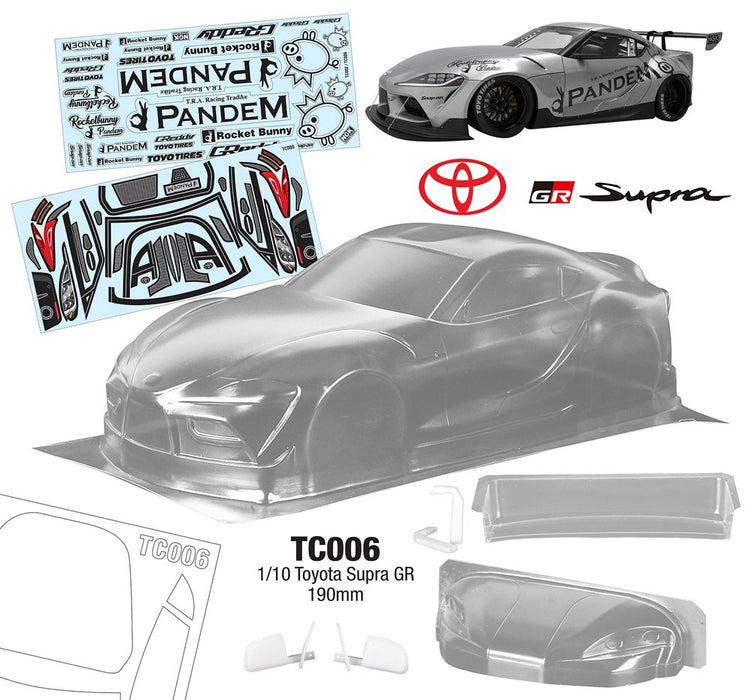 Team C TC006-L 1/10 Toyota Supra GR  W/Lexan Rear Wing 190mm Wide WB 258mm