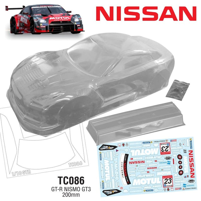 Team C TC086-M 1/10 Nissan NISMO R35 GTR GT3 200mm Motul Decal Sheet