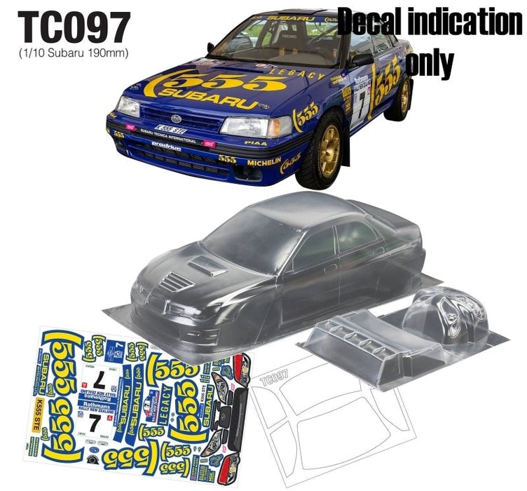 Team C TC097-5 1/10 Subaru Impreza WRC 190mm with 555 NZ Rally Decal Sheet