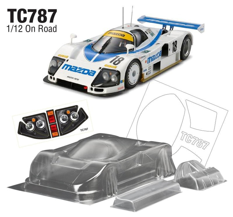 Team C TC787 1/12 Pan Car Clear Body MAZDA 787