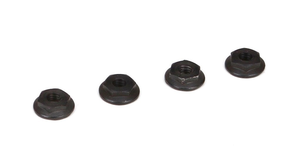 TLR LOSI TLR236001 4mm Low Profile Serrated Nuts (4)