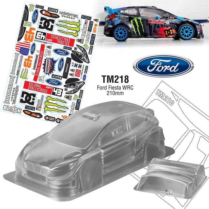 Team C TM218-KB 1/10 Mini Ford Fiesta WRX Ken Block Decal Sheet WB 210mm Width 165mm