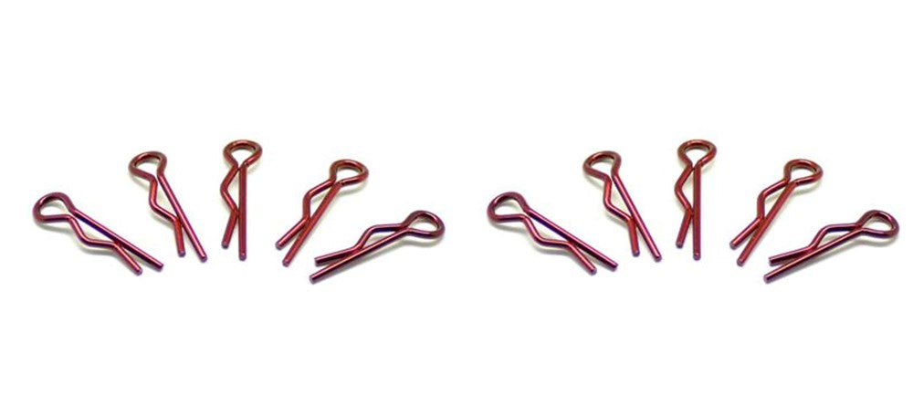 Arrowmax AM-103106 Small Body Clip 1/10 - Metallic Red  (10)