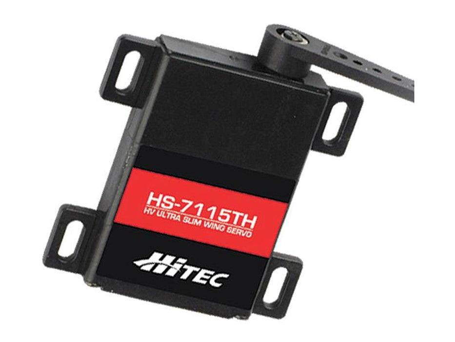 Hitec HS-7115TH HV Slim Wing Servo 6.0V 3.2kg/cm 0.12sec 7.4V 3.9kgcm 0.10sec 26x8x38mm 20g