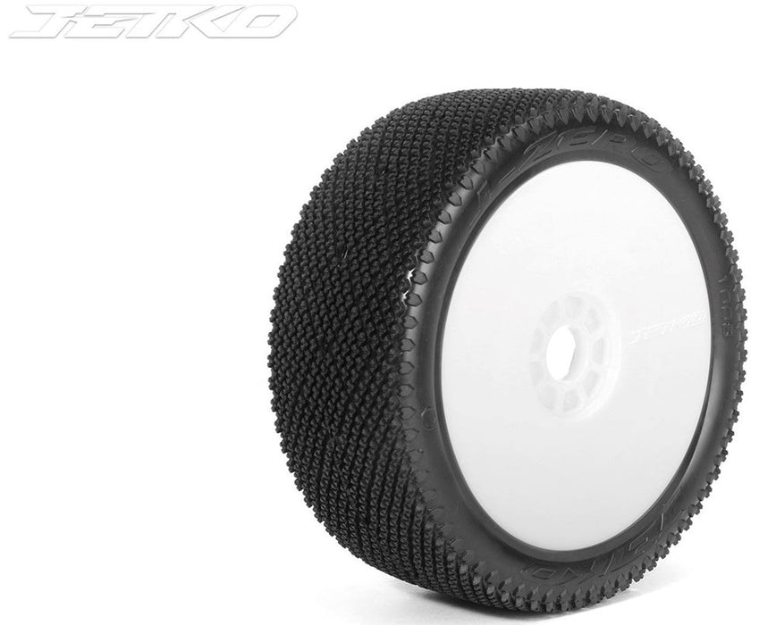 Jetko JKO1008DWUSG J-ZERO: 1/8 Buggy/Dish/White Rim/Ultra Soft/Glued Pair