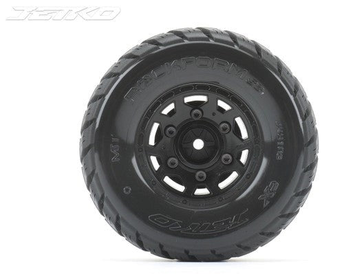 Jetko JKO1803CBMSGB 1/8 MT 3.8 EX-ROCKFORM/Claw Rim/Black/Medium Soft/Glued/Blted