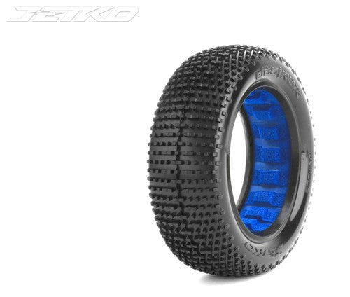 Jetko JKO2008DWUSG 1/10 Buggy 2WD Front-DESIRER/Dish/White Rim/Ultra Soft/Glued Pair