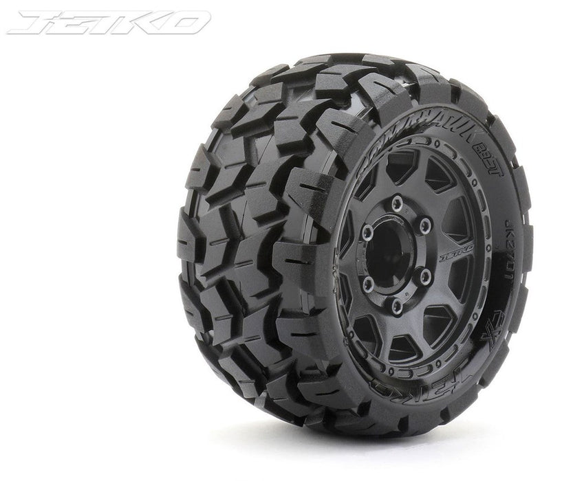 Jetko JKO2701CBMSGN 1/10 ST 2.8 EX-TOMAHAWK/Claw Rim/Black/Medium Soft/Glued