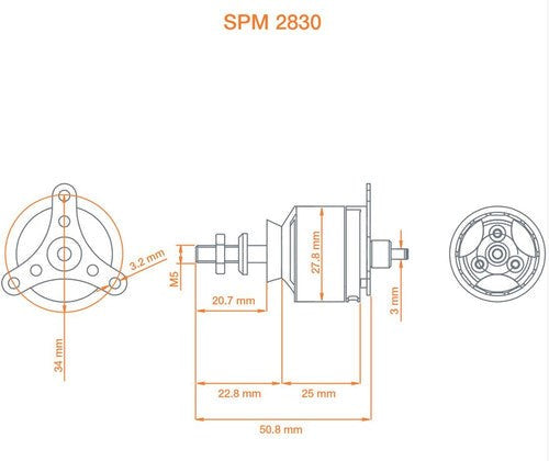 Spektrum SPMXAM4560 Avian 2830-950Kv Outrunner Brushless Motor