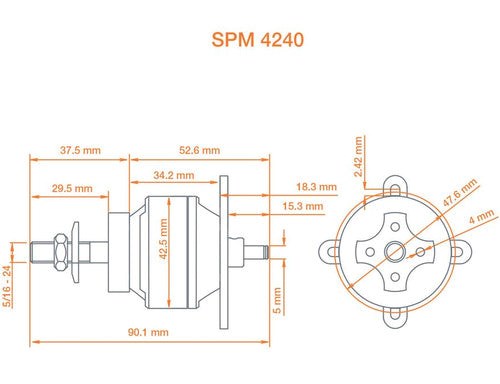 Spektrum SPMXAM4670 Avian 4240-800kV Outrunner Brushless Motor