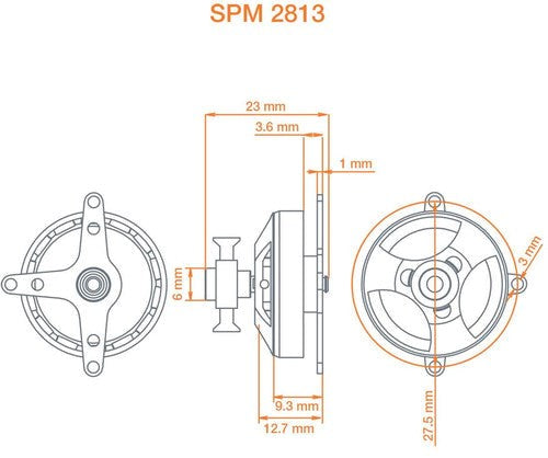 Spektrum SPMXAM4502 Avian 2813-1750Kv Outrunner Brushless Motor