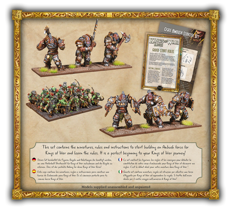 Mantic Games MGKWH111 Kings of War Ogre Ambush Starter Set