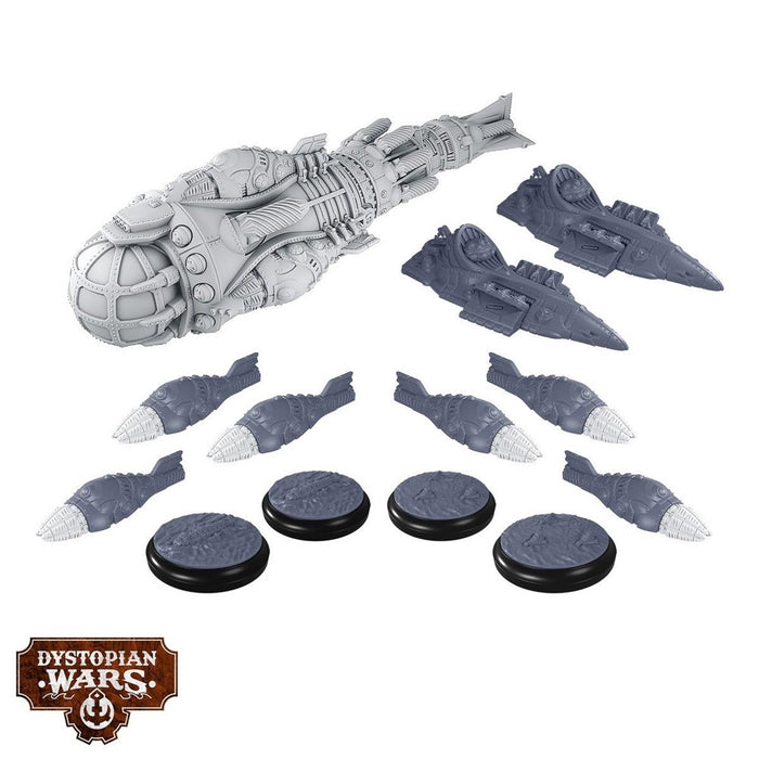 Warcradle DWA100015 Dystopian Wars: Chione Battlefleet Set