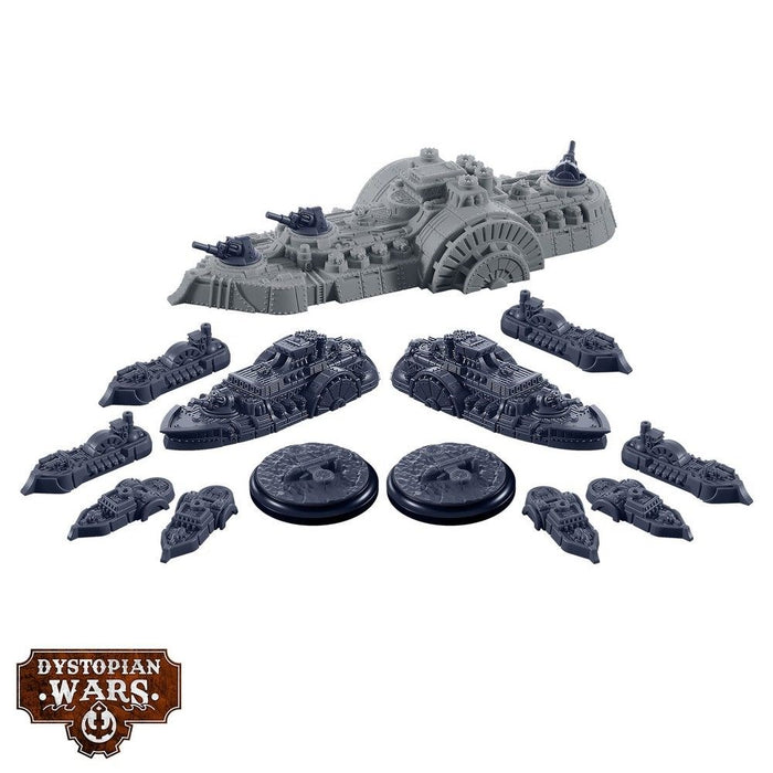 Warcradle DWA120008 Dystopian Wars: Columbia Battlefleet Set