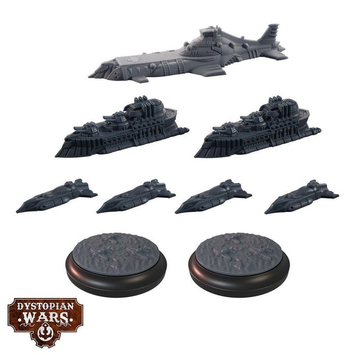 Warcradle DWA210007 Dystopian Wars: Protecteur Battlefleet Set