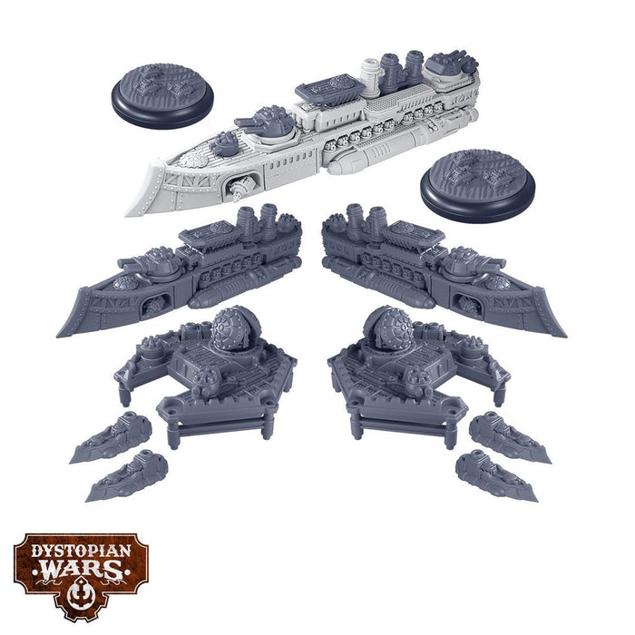 Warcradle DWA210013 Dystopian Wars: Ganges Battlefleet Set