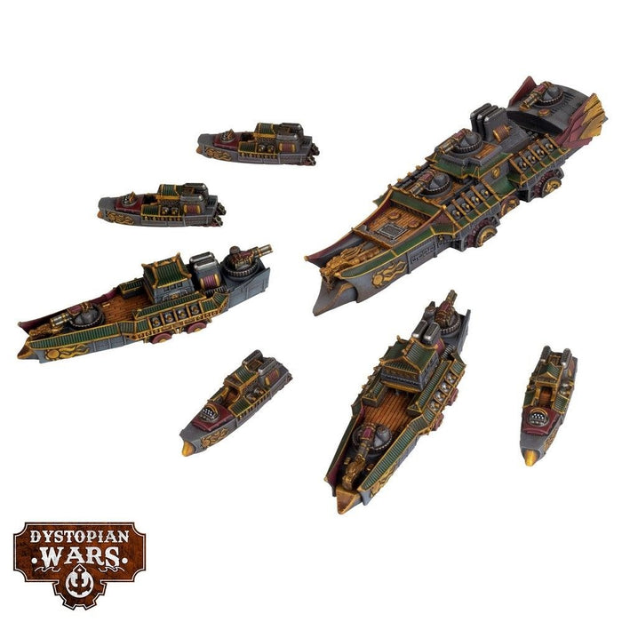 Warcradle DWA220001 Dystopian Wars: Ning Jing Battlefleet Set