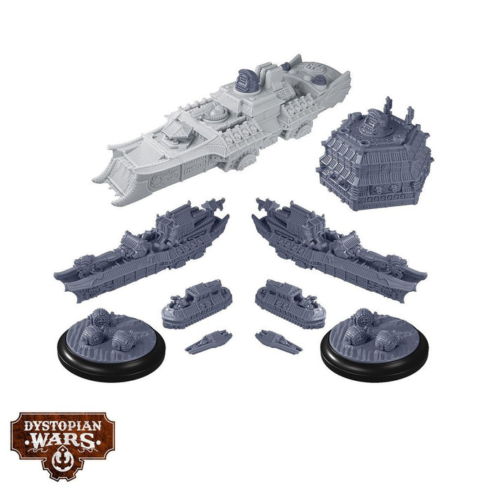 Warcradle DWA220015 Dystopian Wars: Ergun Battlefleet Set