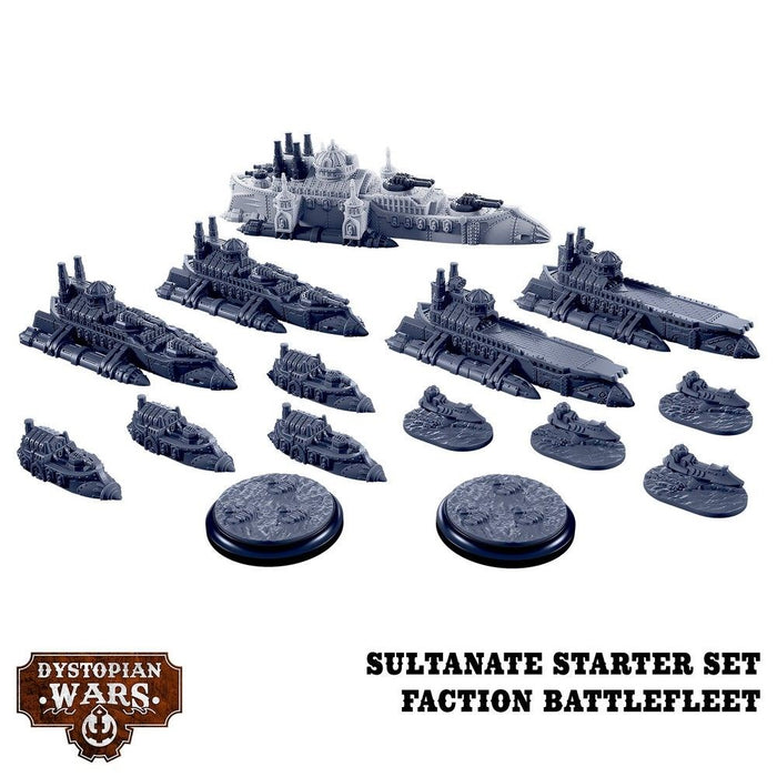 Warcradle DWA240000 Dystopian Wars: Sultanate Starter Set -  Faction Battlefleet