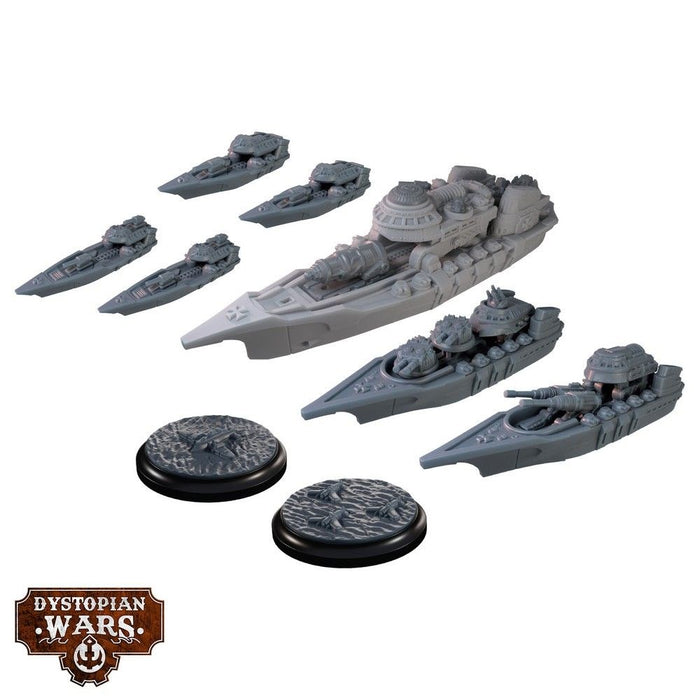 Warcradle DWA250010 Dystopian Wars: Konig Battlefleet Set