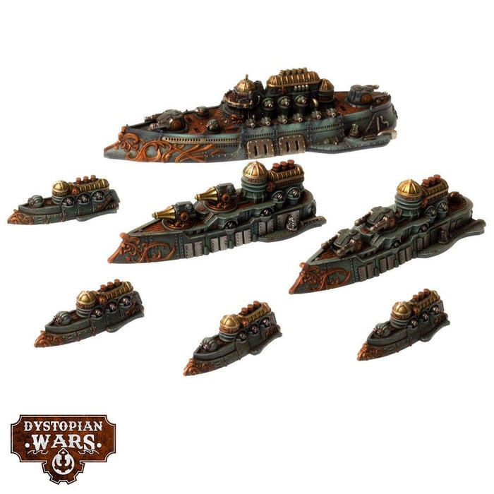 Warcradle DWA260001 Dystopian Wars: Oriflamme Battlefleet Set