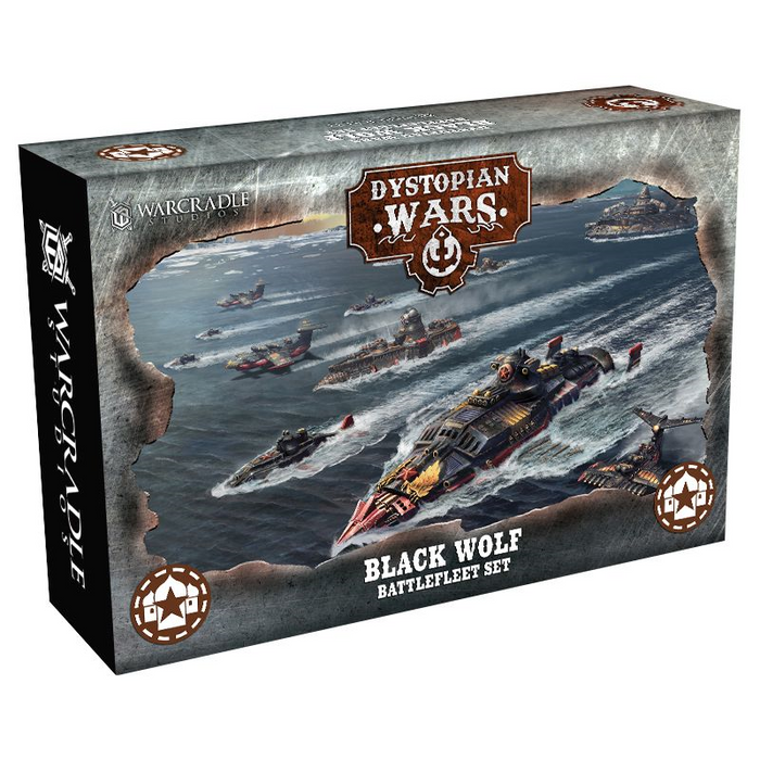 Warcradle DWA270004 Dystopian Wars: Black Wolf Battlefleet Set