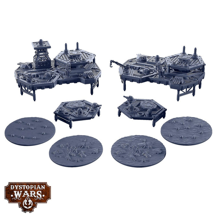 Warcradle DWA990027 Dystopian Wars: Sturginium Platforms & Objectives Set