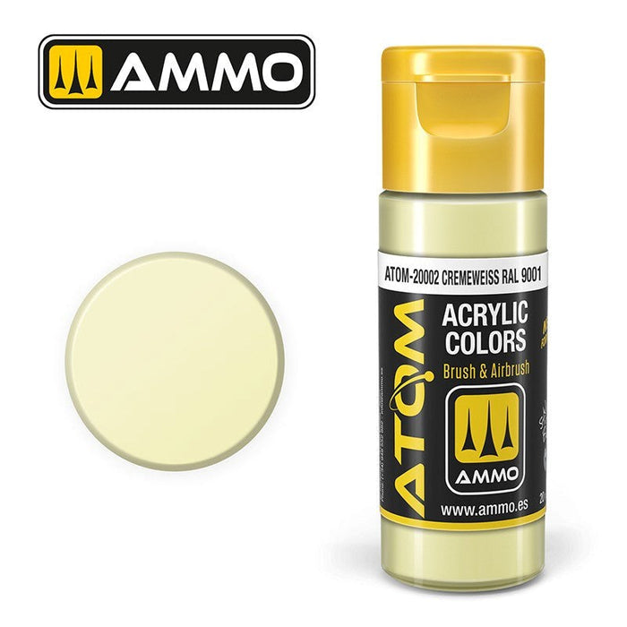 AMMO by Mig Jimenez ATOM-20002 Atom Color Cremeweiss Ral 9001 20ml (8938429776109)