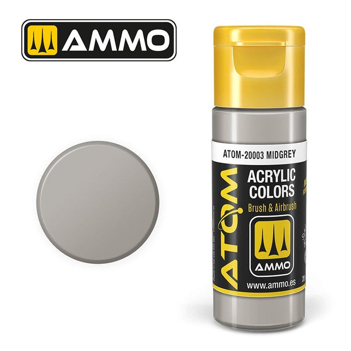 AMMO by Mig Jimenez ATOM-20003 Atom Color Midgrey 20ml