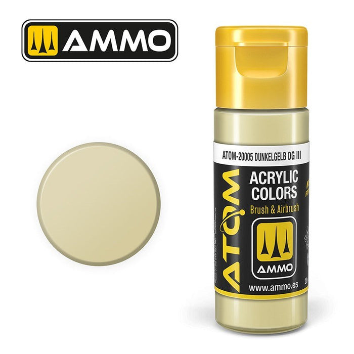 AMMO by Mig Jimenez ATOM-20005 Atom Color Dunkelgelb Dg Iii 20ml (8938430005485)