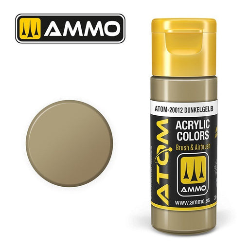 AMMO by Mig Jimenez ATOM-20012 Atom Color Dunkelgelb 20ml (8938430595309)