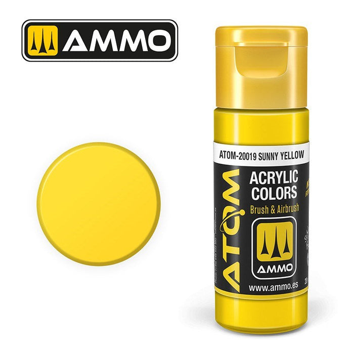 AMMO by Mig Jimenez ATOM-20019 Atom Color Sunny Yellow 20ml