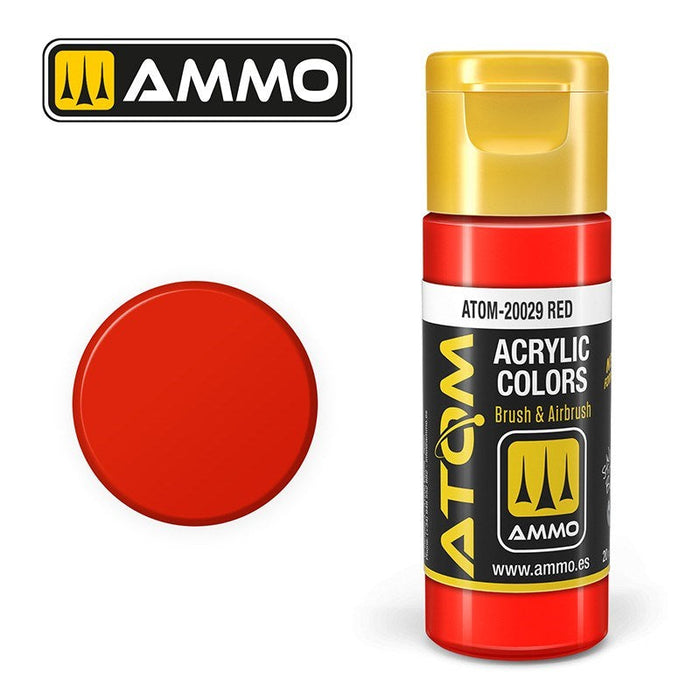 AMMO by Mig Jimenez ATOM-20029 Atom Color Red 20ml (8938431938797)