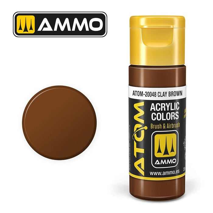 AMMO by Mig Jimenez ATOM-20048 Atom Color Clay Brown 20ml