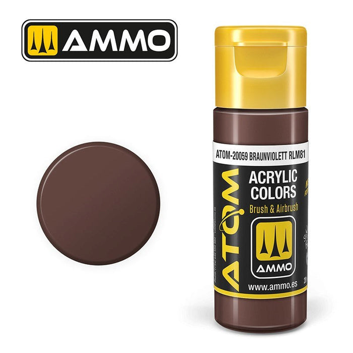 AMMO by Mig Jimenez ATOM-20059 Atom Color Braunviolett Rlm81 20ml (8938434429165)