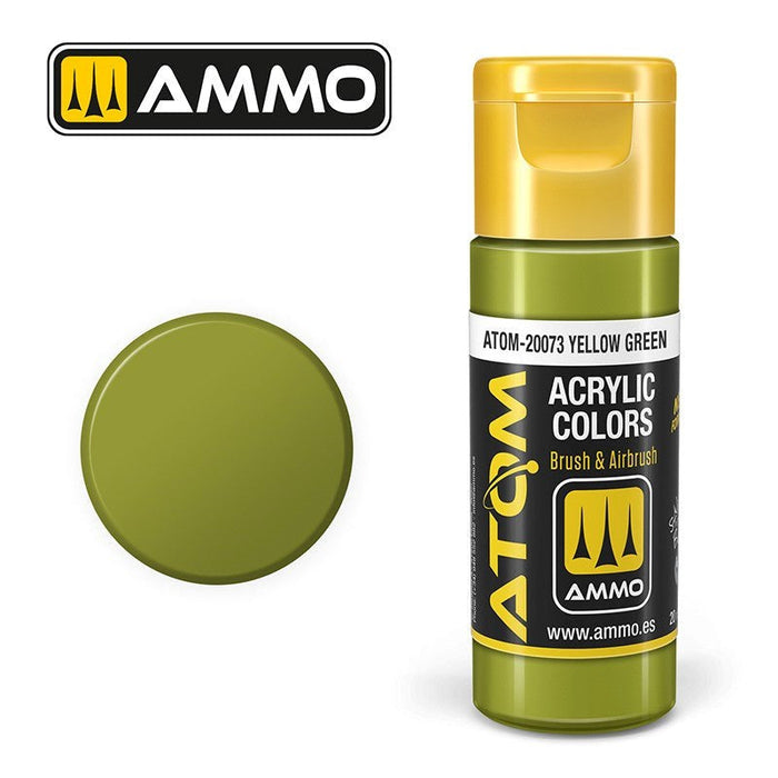 AMMO by Mig Jimenez ATOM-20073 Atom Color Yellow Green 20ml