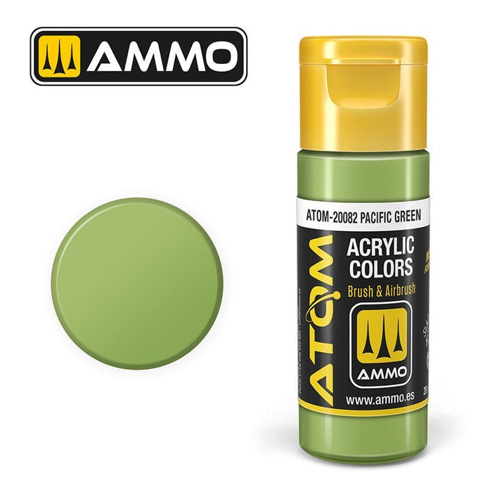 AMMO by Mig Jimenez ATOM-20082 Atom Color Pacific Green 20ml (8938436133101)