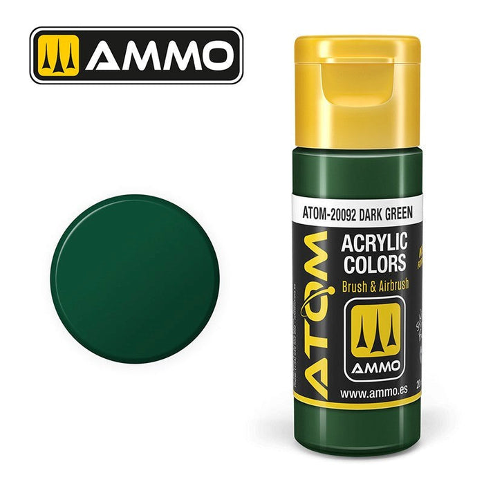 AMMO by Mig Jimenez ATOM-20092 Atom Color Dark Green 20ml (8938436788461)