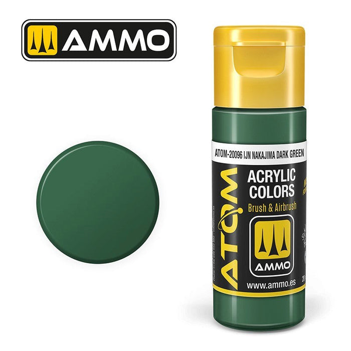 AMMO by Mig Jimenez ATOM-20096 Atom Color Ijn Nakajima Dark Green 20ml