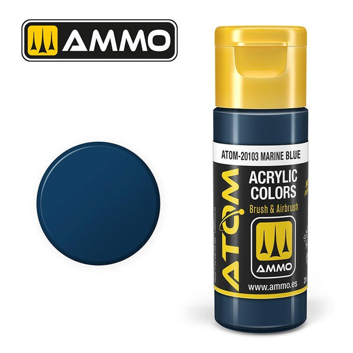 AMMO by Mig Jimenez ATOM-20103 Atom Color Marine Blue 20ml (8938437771501)