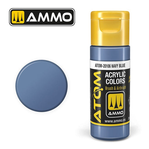 AMMO by Mig Jimenez ATOM-20106 Atom Color Navy Blue 20ml (8938438000877)