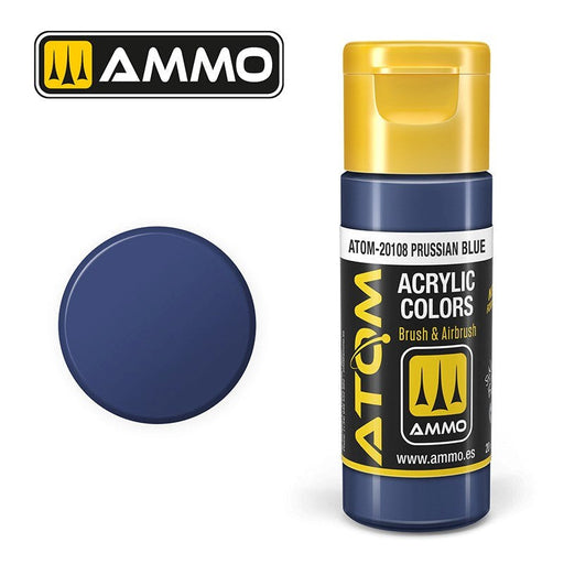 AMMO by Mig Jimenez ATOM-20108 Atom Color Prussian Blue 20ml (8938438164717)