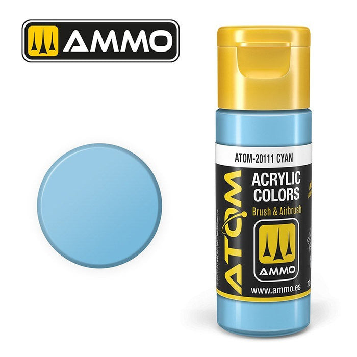 AMMO by Mig Jimenez ATOM-20111 Atom Color Cyan 20ml