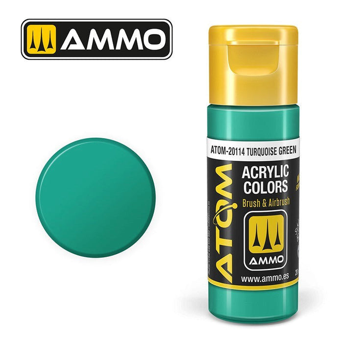 AMMO by Mig Jimenez ATOM-20114 Atom Color Turquoise Green 20ml